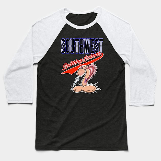 Southwest Spitting Cobras Baseball T-Shirt by TommyVision